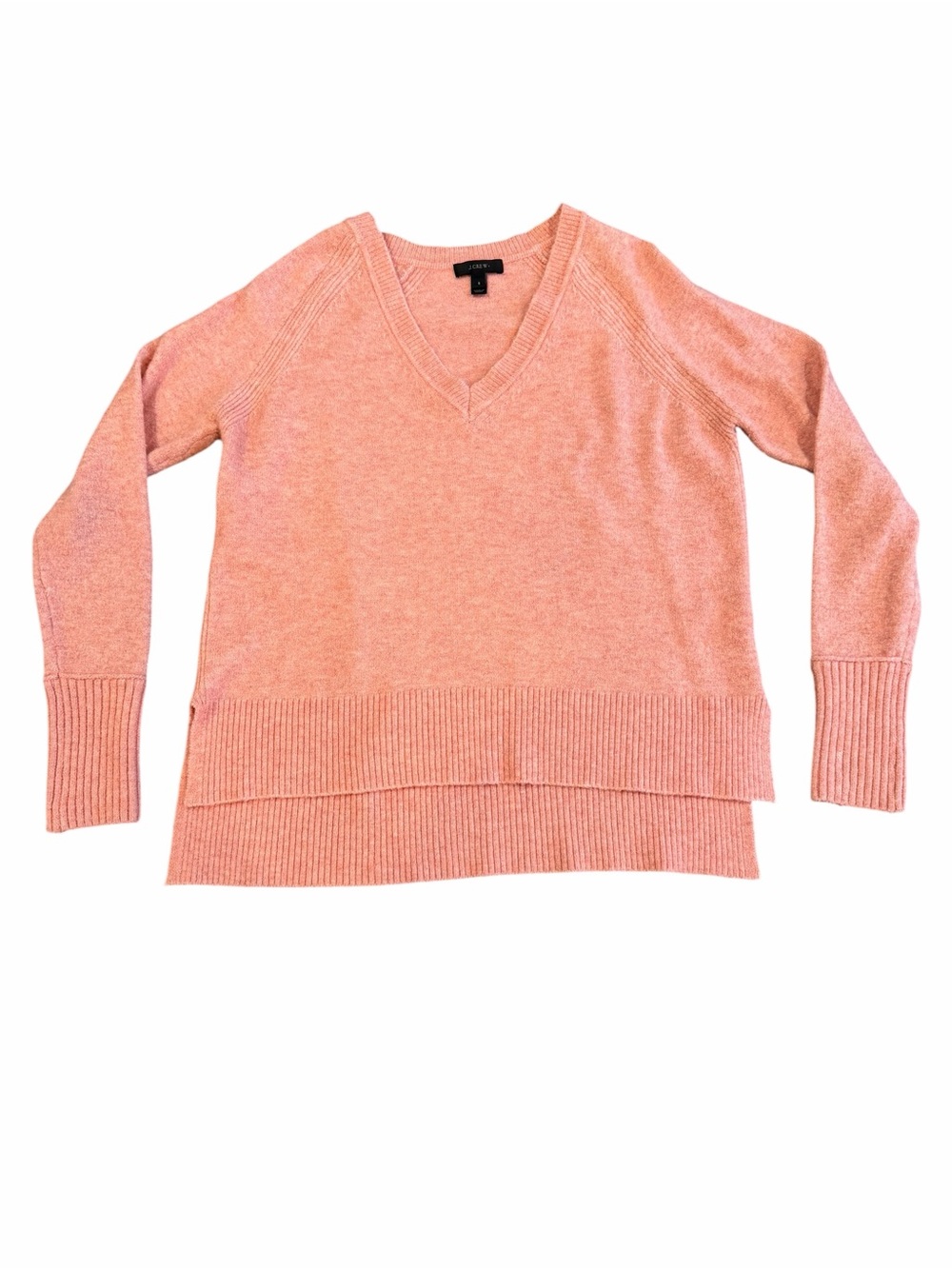 J.Crew Alpaca Blend V-Neck Sweater Pink Heather Women’s Small Hi-Low Tunic
